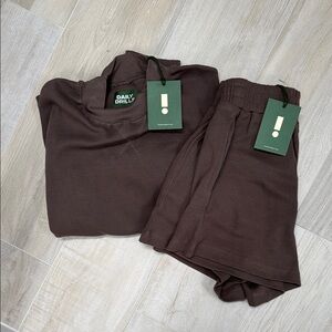 Daily Drills Brown Lounge Set